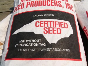 bag of certified seed